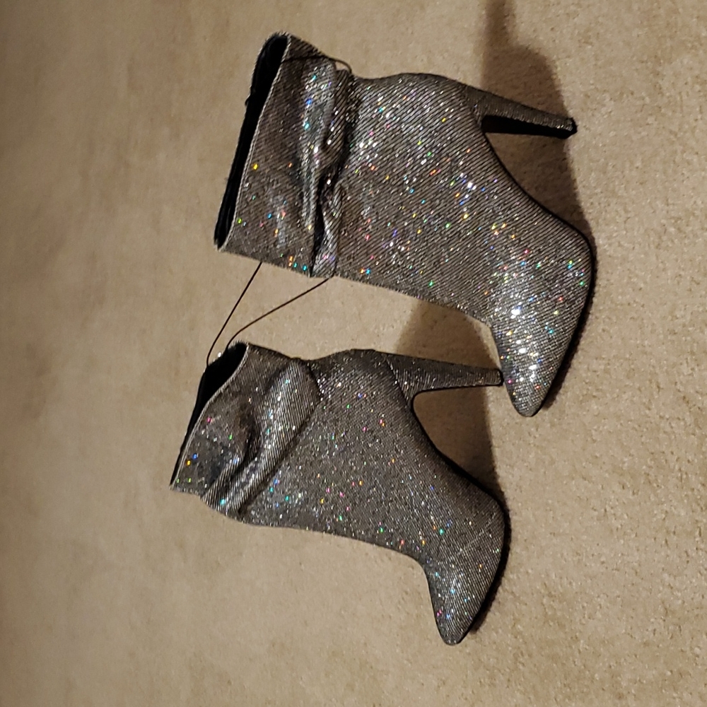 Rue 21 Silver Disco Boots 10